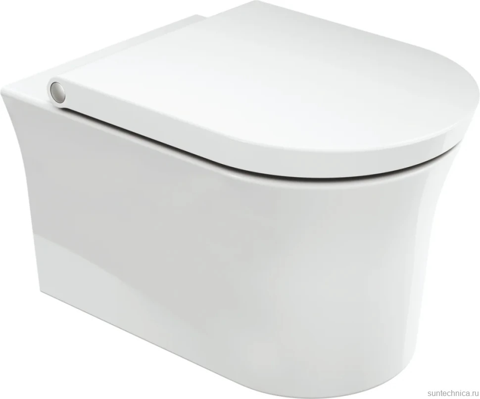 Комплект Унитаз подвесной Duravit White Tulip 2576092000 безободковый + Крышка 0027090000 с микролифтом, петли хром + Звукоизоляция TECE Profil TECEprofil 9 200 010 + Инсталляция TECEprofil Uni 2.0 9300302 + Кнопка TECEsolid 9240431 хром + Крепления TECEp