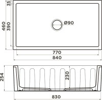 Комплект Мойка Omoikiri Mikura 83-WH белая + Измельчитель Nagare slim 1250-AZ azur blue