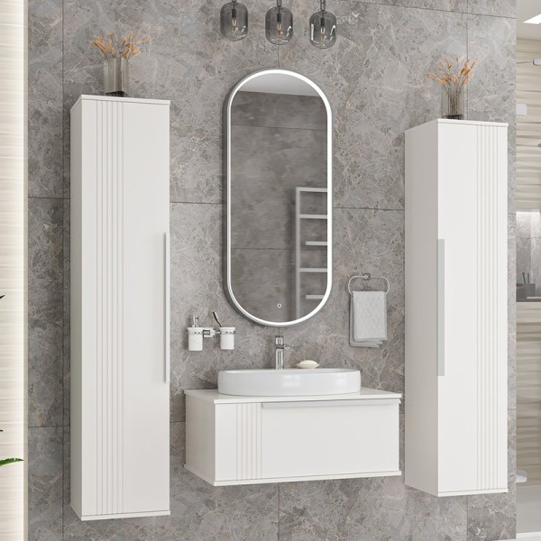 Мебель для ванной комнаты Brevita Savoy 80 подвесная, белая