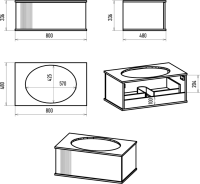 Мебель для ванной комнаты Brevita Savoy 80 подвесная, белая