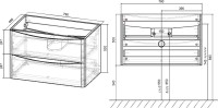 Мебель для ванной комнаты Vincea Paola 80 темный дуб