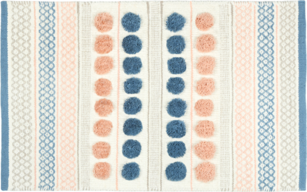 Коврик Fixsen LOTUS 8030W 50х80, розовый, синий, белый, серый