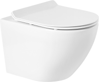 Комплект Унитаз подвесной BelBagno Sfera-r BB046CHR безободковый, крышка BB2111SC, инсталляция BB002-80 с кнопкой BB014-SR-BIANCO