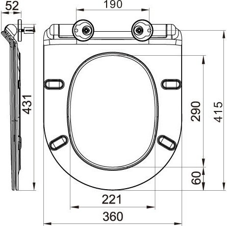 Комплект Унитаз подвесной BelBagno Sfera-r BB046CHR безободковый, крышка BB2111SC, инсталляция BB002-80 с кнопкой BB014-SR-BIANCO