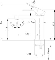 Смеситель для раковины Remer Absolute AU12 хром