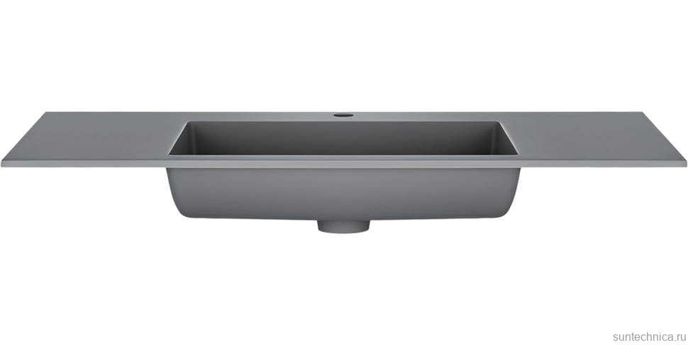 Мебель для ванной комнаты Vincea Chiara 2D 100, 2 ящика, темный дуб, с серой раковиной