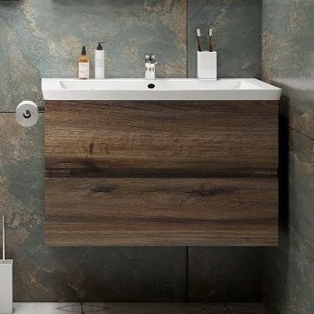 Тумба под раковину Art&Max Techno подвесная, 90, дуб бомонд лофт