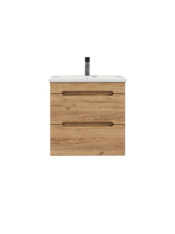 Тумба с раковиной SanStar Diva 50 подвесная, Gold Kraft, раковина Moduo 50