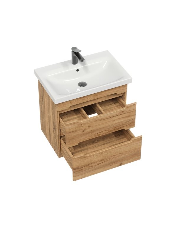 Тумба с раковиной SanStar Diva 50 подвесная, Gold Kraft, раковина Moduo 50