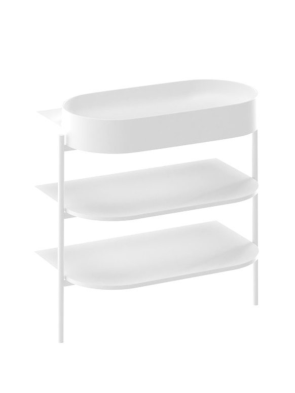 Консоль с раковиной Ravak Yard 80 матовая белая, раковина XJX01080000 без отверстия под смеситель