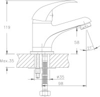 Смеситель для раковины Haiba HB15 HB1015