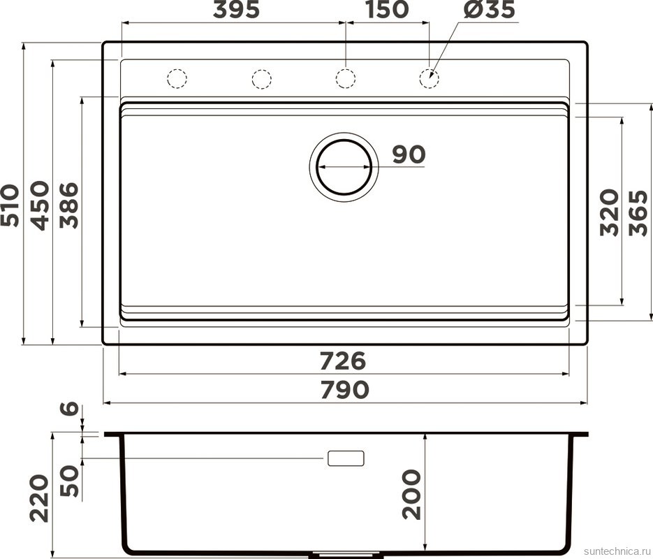 Комплект Мойка Omoikiri Kitagawa 79-LB-WH белая + Измельчитель Nagare slim 900