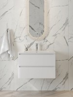 Тумба с раковиной Teymi Laina 75 матовая белая