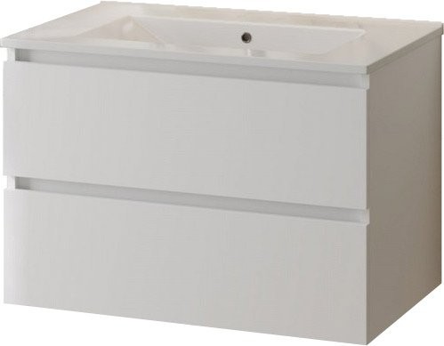 Тумба с раковиной Teymi Laina 75 матовая белая