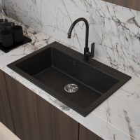 Мойка кухонная Domaci Болонья М-39-002 черная Мойка кухонная Domaci Болонья М-39-002 черная