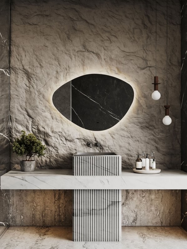 Зеркало CONTINENT Led Alma 100х70 см, сенсорное, с теплой подсветкой