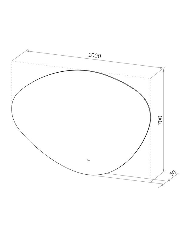 Зеркало CONTINENT Led Alma 100х70 см, сенсорное, с теплой подсветкой