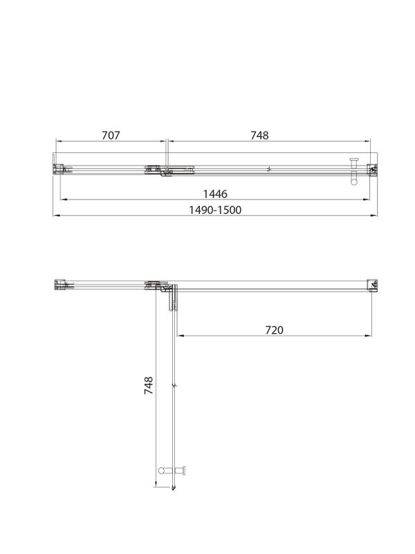 Душевая дверь в нишу Veconi Premium Alassio G 150x200, профиль брашированное золото, стекло прозрачное
