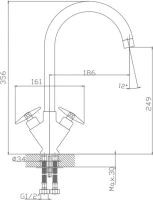 Смеситель для кухни Haiba HB4099 Смеситель для кухни Haiba HB4099