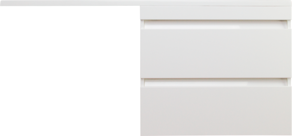 Тумба с раковиной Style Line Даллас 130 Люкс Plus подвесная, белая, эмаль R