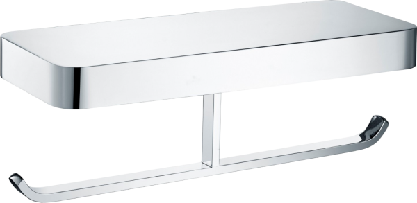 Держатель туалетной бумаги Wonzon & Woghand WW-8356 хром, с полкой