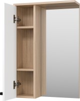 Зеркало Misty Крафт L 50 белое, светлое дерево