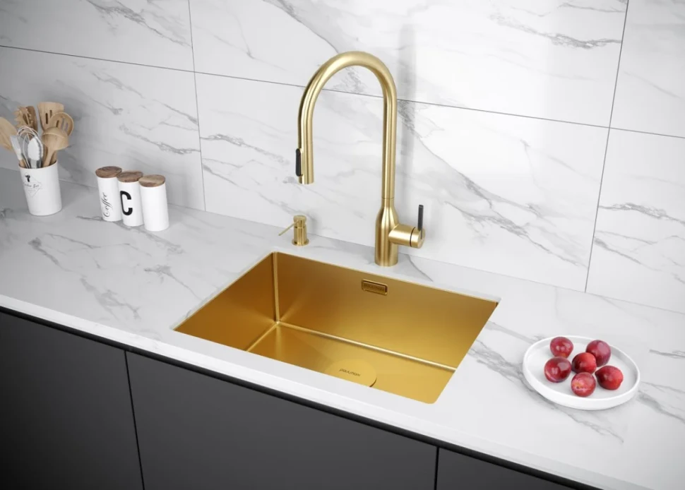 Смеситель для кухни Paulmark Universal Un213880-BG брашированное золото