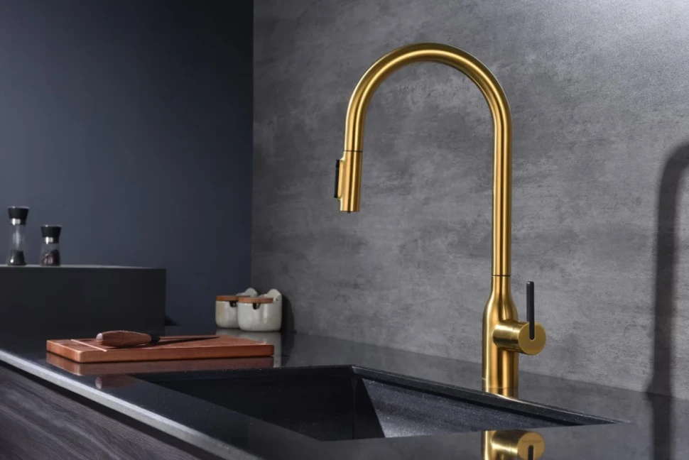 Смеситель для кухни Paulmark Universal Un213880-BG брашированное золото