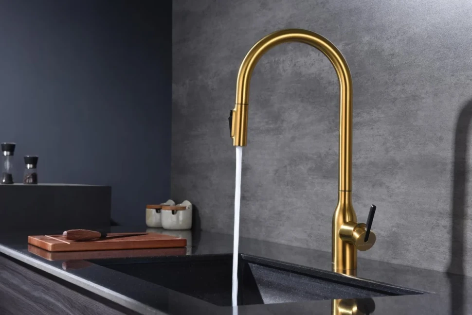 Смеситель для кухни Paulmark Universal Un213880-BG брашированное золото