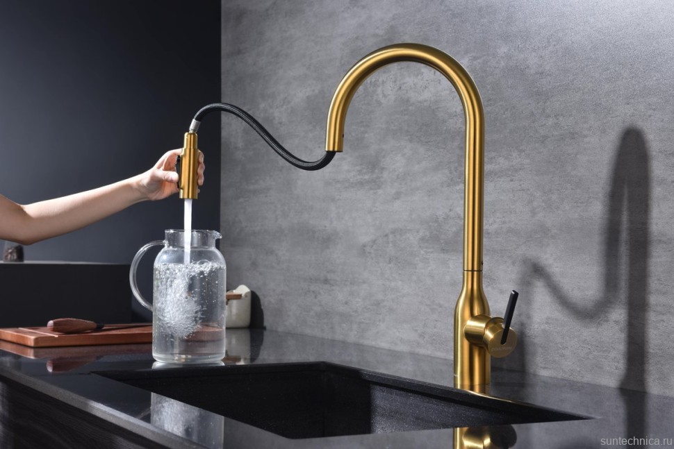 Смеситель для кухни Paulmark Universal Un213880-BG брашированное золото