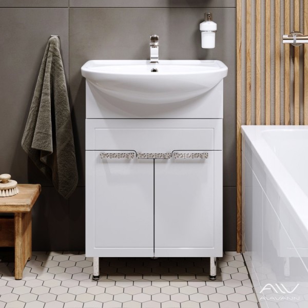 Тумба под раковину без столешницы Alavann Vittoria 60 напольная, белая