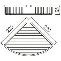 Полка Rose RW11Q угловая, бронза Полка Rose RW11Q угловая, бронза