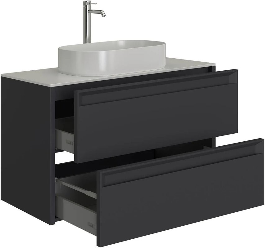 Тумба под раковину без столешницы Allen Brau Fantasy 2.0 100 матовый антрацит
