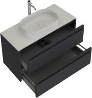 Тумба под раковину без столешницы Allen Brau Fantasy 2.0 100 матовый антрацит