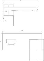 Смеситель для раковины RGW Shower Panels SP-46B С ВНУТРЕННЕЙ ЧАСТЬЮ, черный