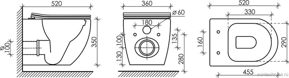 Комплект Унитаз подвесной Ceramicanova Mia Rimless CN1805 + Инсталляция Grohe Rapid SL 38772001 3 в 1 с кнопкой смыва + Шумоизоляция 37131000