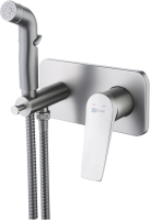 Гигиенический душ Lemark Bronx LM3720GM со смесителем, С ВНУТРЕННЕЙ ЧАСТЬЮ, графит