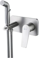 Гигиенический душ Lemark Bronx LM3720GM со смесителем, С ВНУТРЕННЕЙ ЧАСТЬЮ, графит