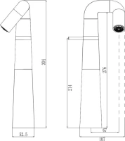 Смеситель для раковины Haiba HB11813-7 черный Смеситель для раковины Haiba HB11813-7 черный