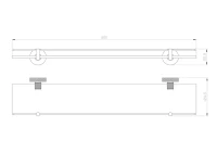 Полка Wonzon & Woghand WW-9227 черная, золото Полка Wonzon & Woghand WW-9227 черная, золото