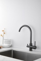 Смеситель для кухни BELZ B76801-3 вороненая сталь