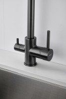 Смеситель для кухни BELZ B76801-3 вороненая сталь