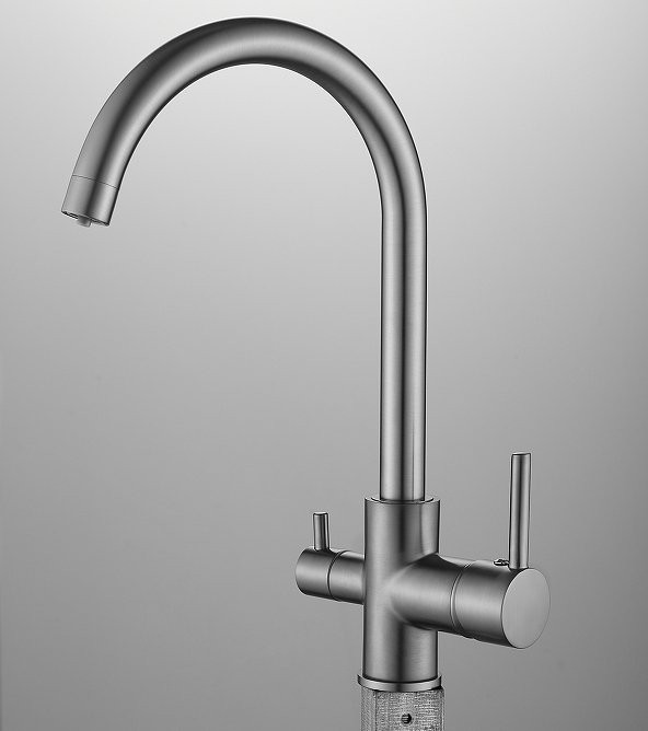 Смеситель для кухни BELZ B76801-3 вороненая сталь