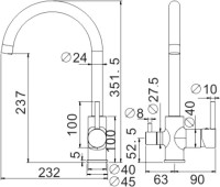 Смеситель для кухни BELZ B76801-3 вороненая сталь