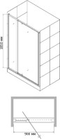 Душевой уголок RGW Passage PA-02+70 см (77-90)x70x185 профиль хром, стекло прозрачное