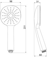 Душевая лейка IDDIS Optima Home OPH1FB9i18 черная матовая