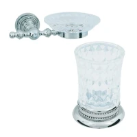 Набор Стакан Boheme Brillante 10441 + Мыльница 10432 Набор Стакан Boheme Brillante 10441 + Мыльница 10432