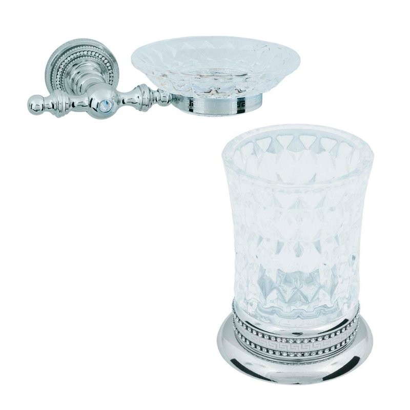Набор Стакан Boheme Brillante 10441 + Мыльница 10432