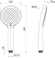 Душевая лейка IDDIS Ray RAY3F0Bi18 черная матовая