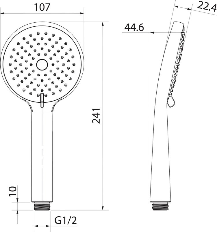 Душевая лейка IDDIS Ray RAY3F0Bi18 черная матовая